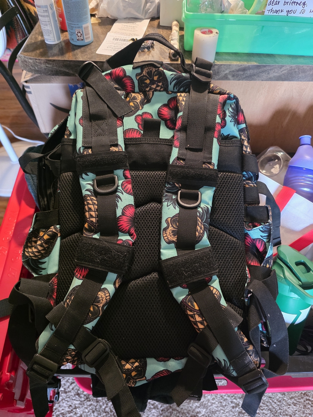 Combat Iron - Sack Teal Pineapple & Skull Tactical Backpack - Picture 5 of 5